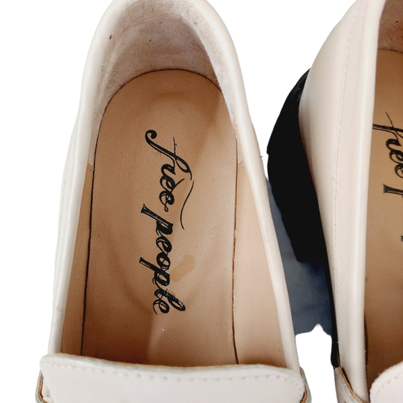 Free People Lyra Lug Sole Sand Nude Patent Leather Loafers Size 36.5 US 6.5 NWOB - Picture 6 of 16